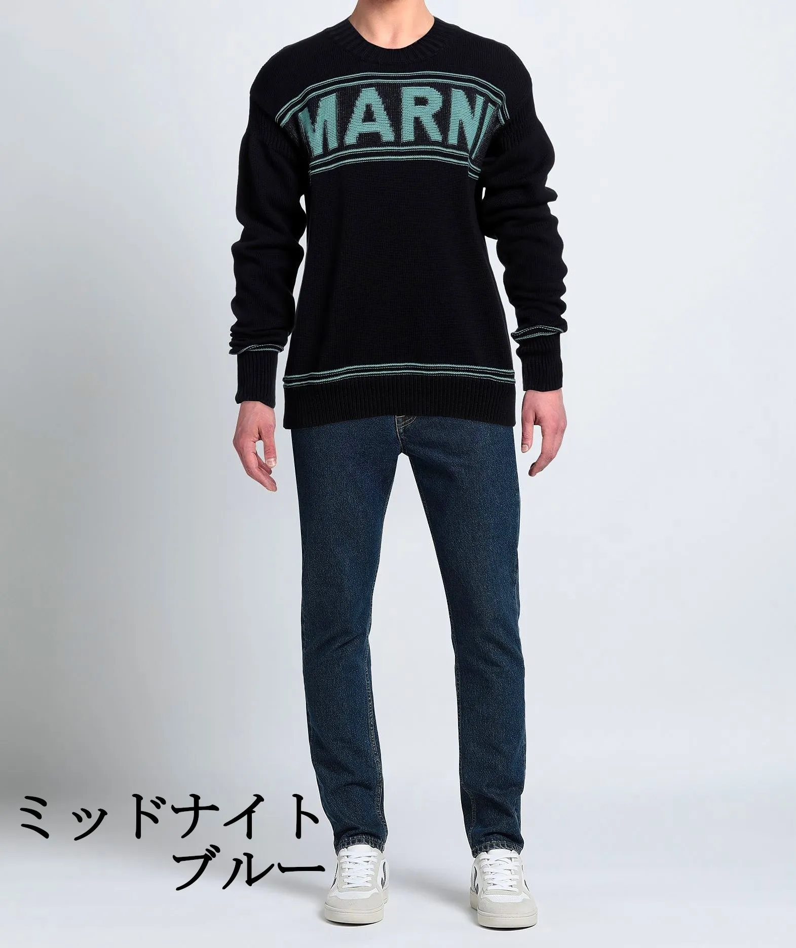 MARNI  |Crew Neck Pullovers Long Sleeves Cotton Oversized Logo