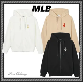 MLB Korea  |Unisex Street Style Long Sleeves Logo Sweatshirts