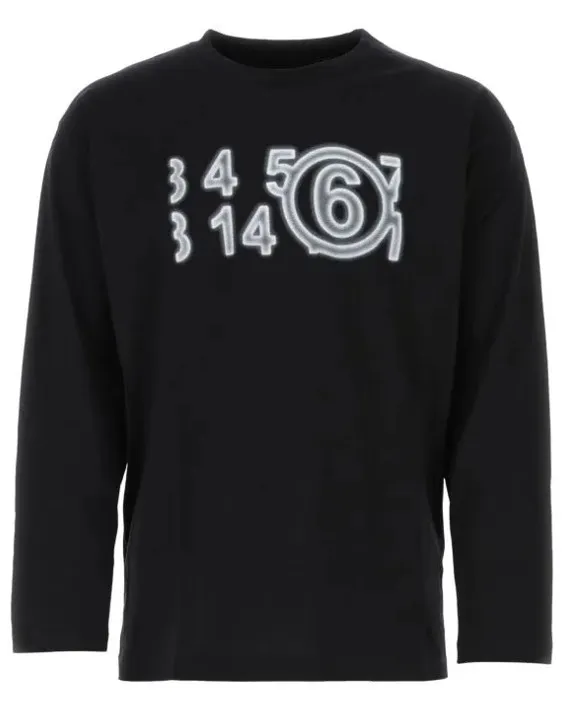 MM6 Maison Margiela  |Crew Neck Long Sleeves Plain Cotton Long Sleeve T-shirt Logo