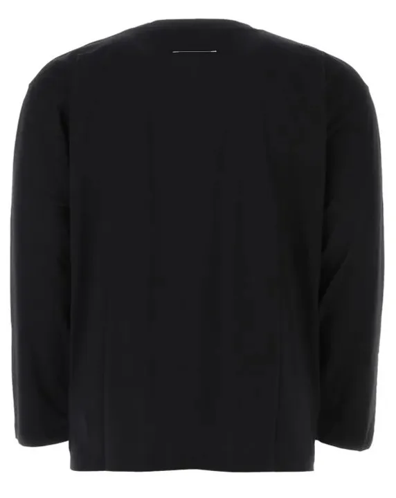 MM6 Maison Margiela  |Crew Neck Long Sleeves Plain Cotton Long Sleeve T-shirt Logo