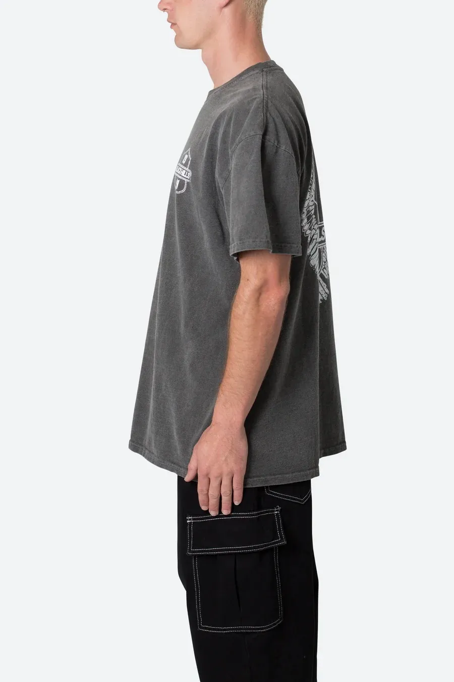 MNML  |Crew Neck Pullovers Street Style Cotton Short Sleeves