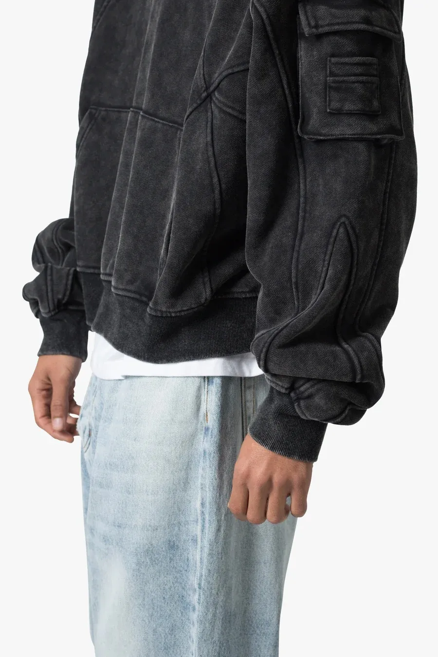 MNML  |Pullovers Street Style Long Sleeves Plain Cotton Oversized