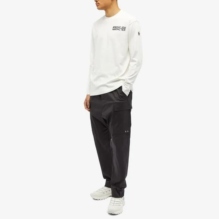 MONCLER  |Crew Neck Long Sleeves Plain Cotton Long Sleeve T-shirt