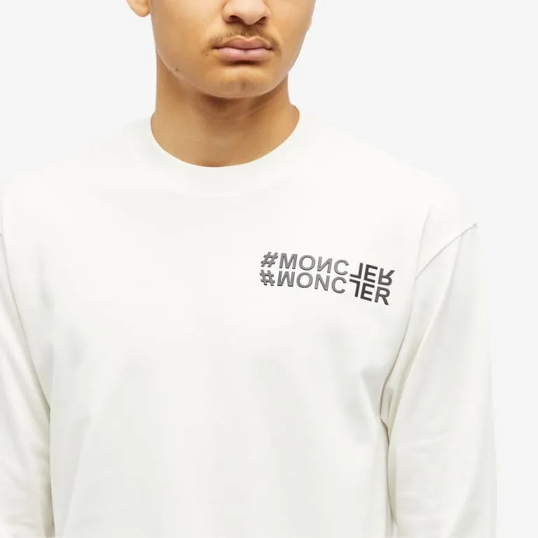 MONCLER  |Crew Neck Long Sleeves Plain Cotton Long Sleeve T-shirt