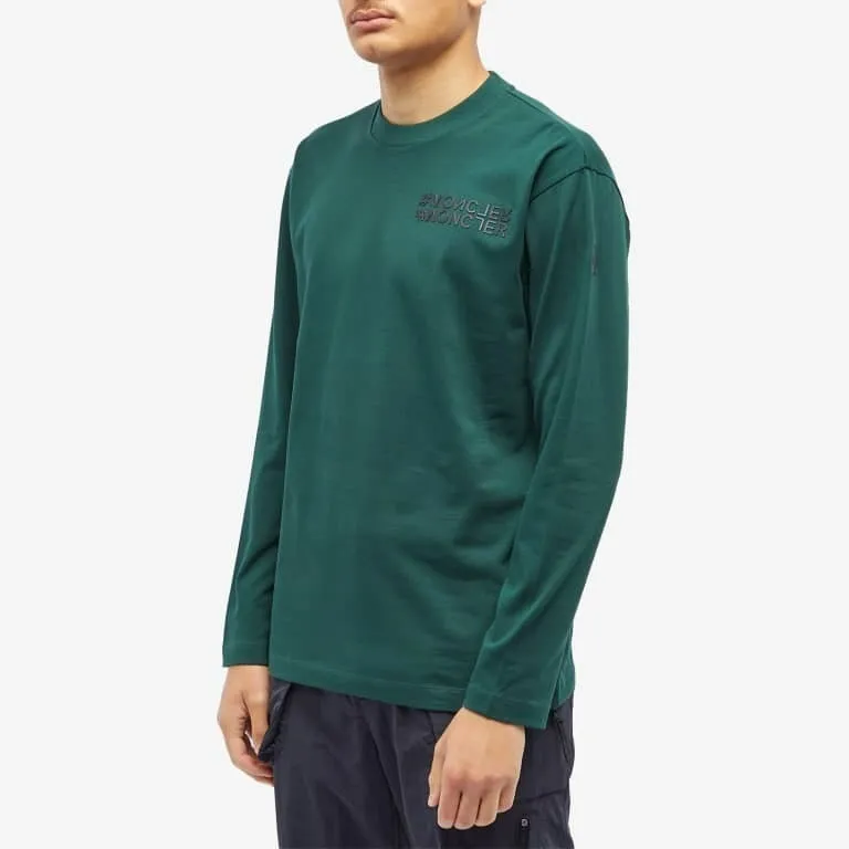 MONCLER  |Crew Neck Long Sleeves Plain Cotton Long Sleeve T-shirt