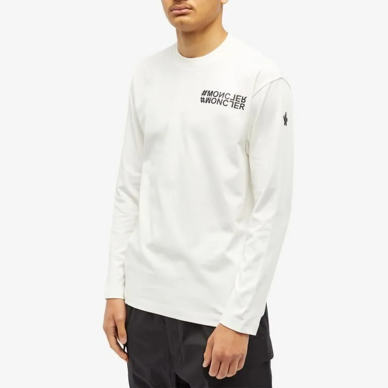 MONCLER  |Crew Neck Long Sleeves Plain Cotton Long Sleeve T-shirt