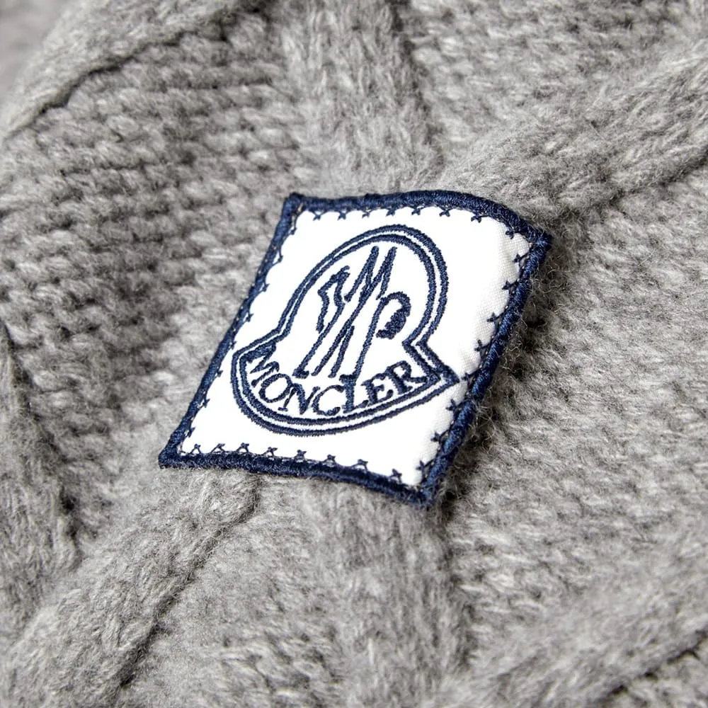 Moncler Gamme Bleu Heavy Cable Knit Roll NeckLight Grey