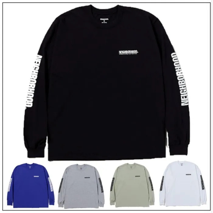 NEIGHBORHOOD  |Unisex Long Sleeves Plain Cotton Long Sleeve T-shirt Logo