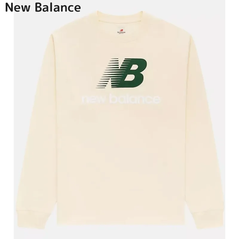 New Balance  |Unisex U-Neck Long Sleeves Long Sleeve T-shirt Logo