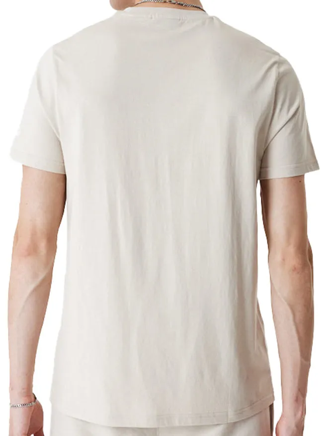 New Era Mens Essentials T Shirt Stone White