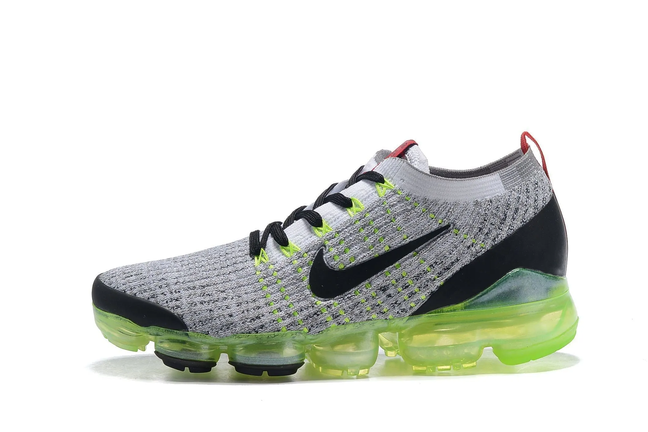 Nike Air Vapormax Flyknit 3 Neon Grey Black White Shoes Sneakers Men Sale Size US 7, 8, 8.5, 9, 10, 11