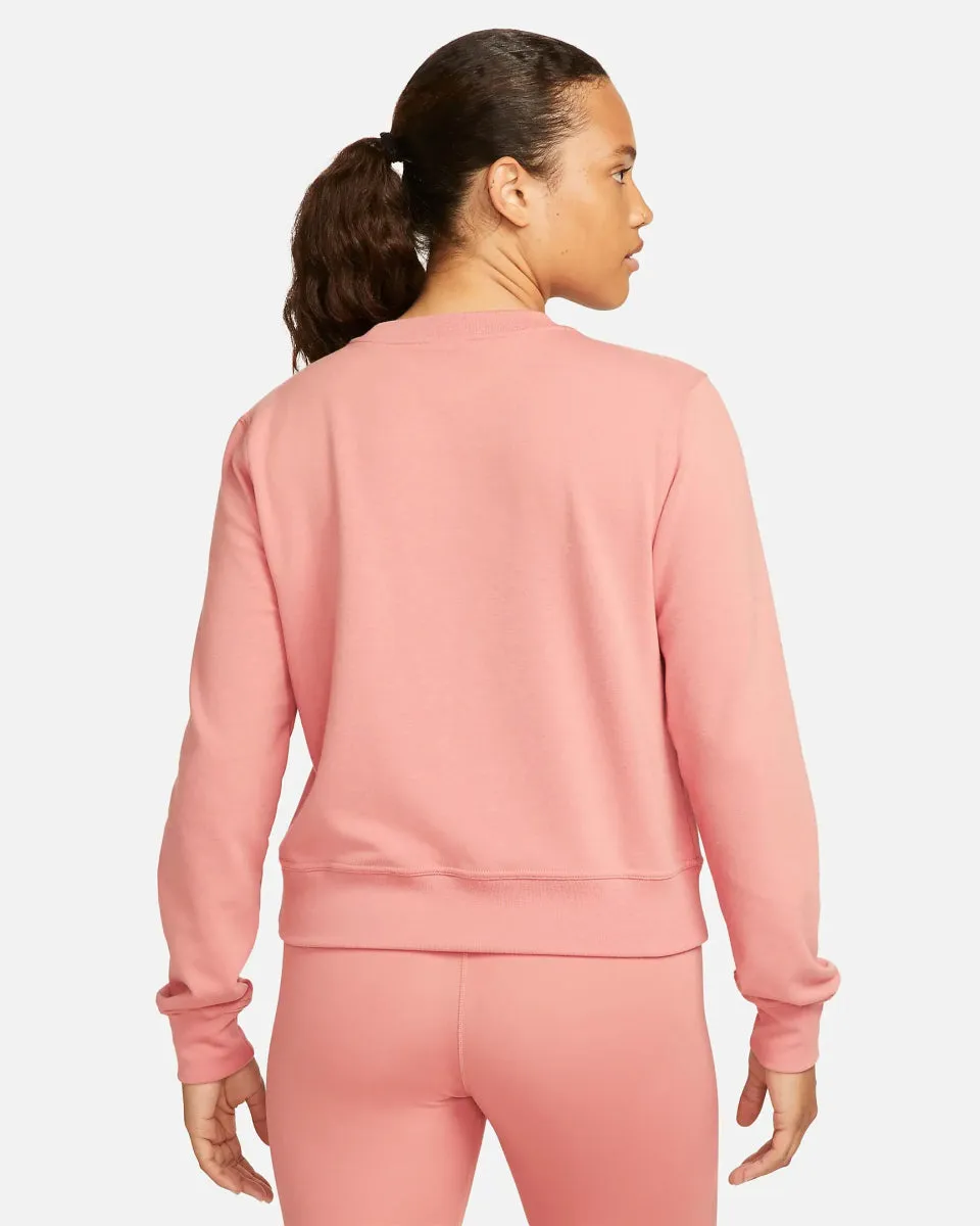 NIKE WOMEN'S ONE DRI-FIT PINK SWEATSHIRT