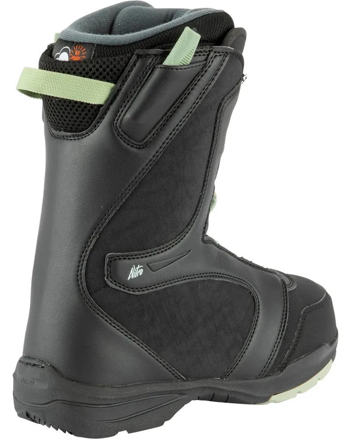 Nitro Flora TLS Womens Snowboard Boots - Black/Mint - 2022