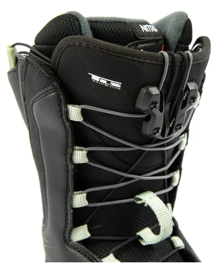 Nitro Flora TLS Womens Snowboard Boots - Black/Mint - 2022