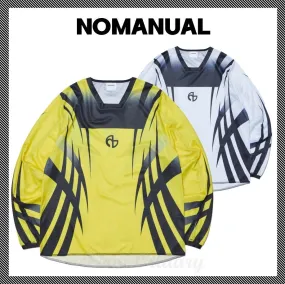 NOMANUAL  |Unisex Street Style Long Sleeves Long Sleeve T-shirt Logo