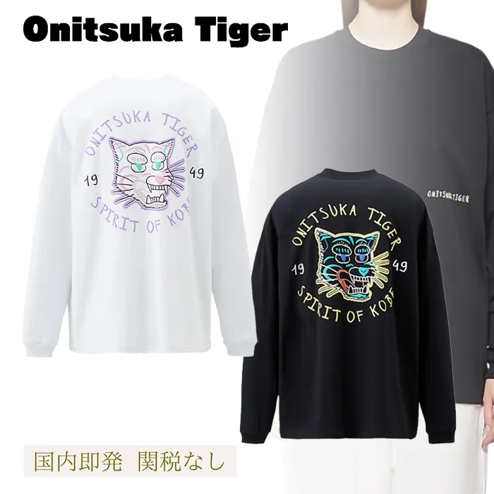 Onitsuka Tiger  |Unisex Long Sleeves Other Animal Patterns Cotton