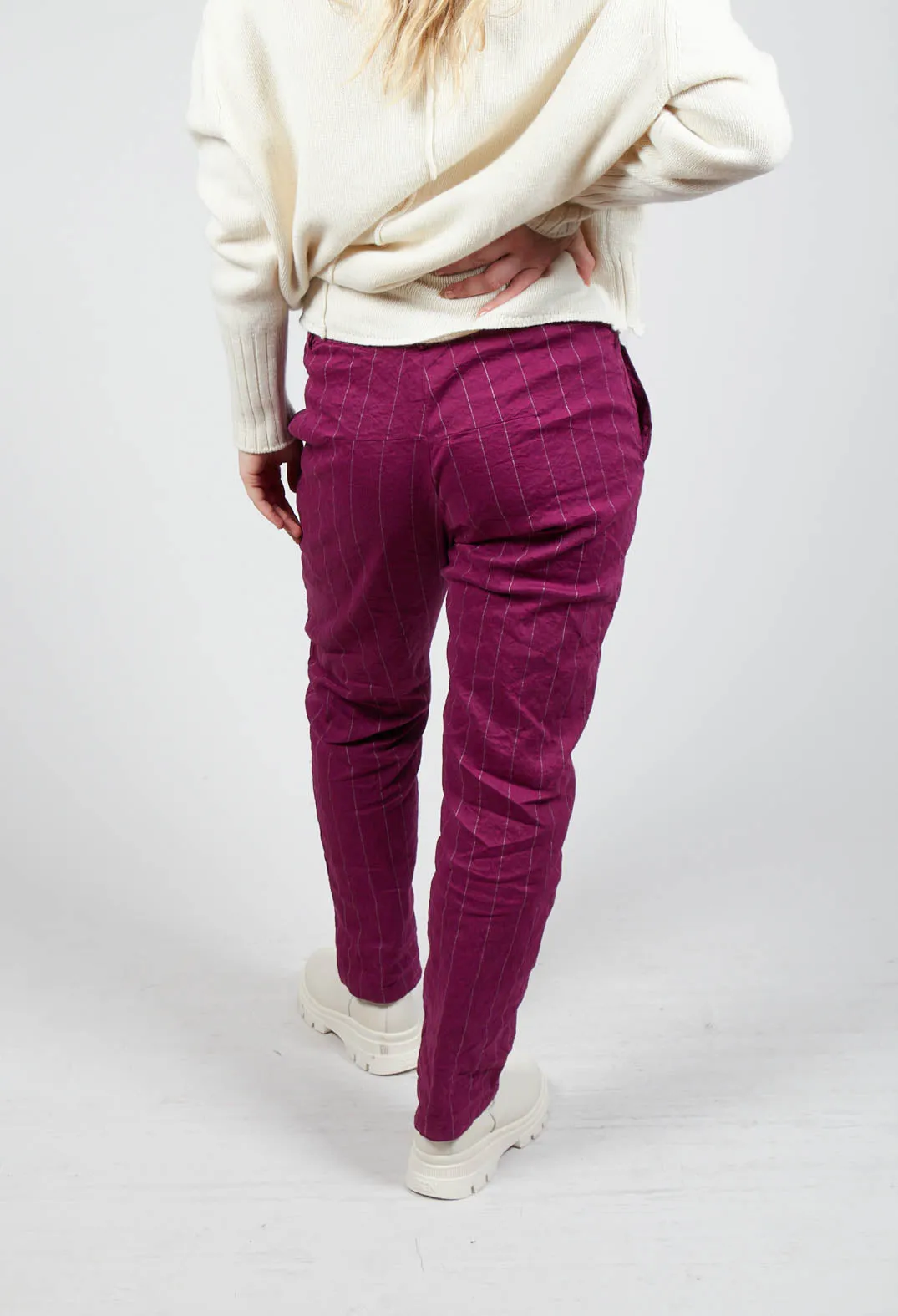 Pietra Trousers in Mulberry Stripe