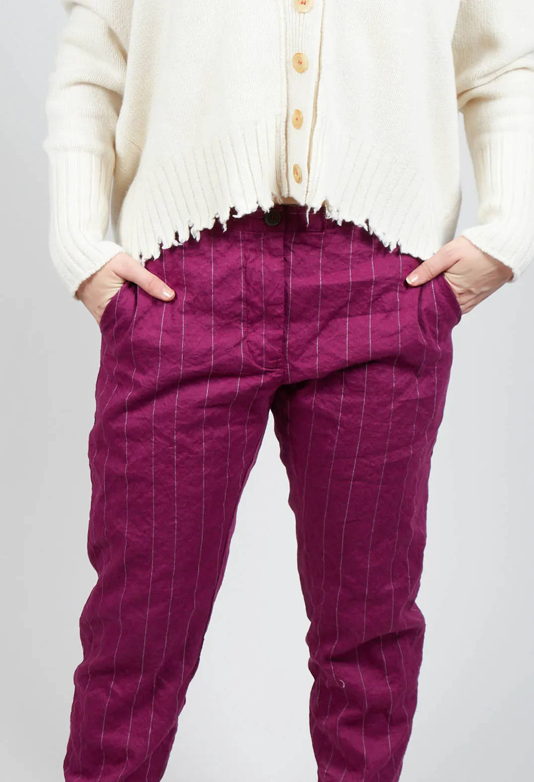 Pietra Trousers in Mulberry Stripe