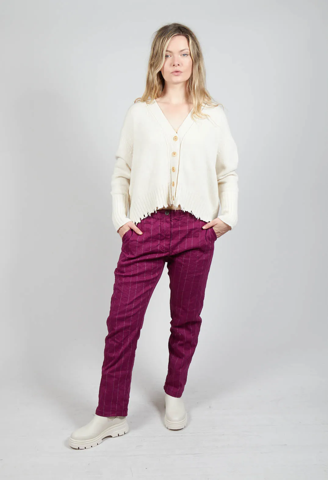 Pietra Trousers in Mulberry Stripe