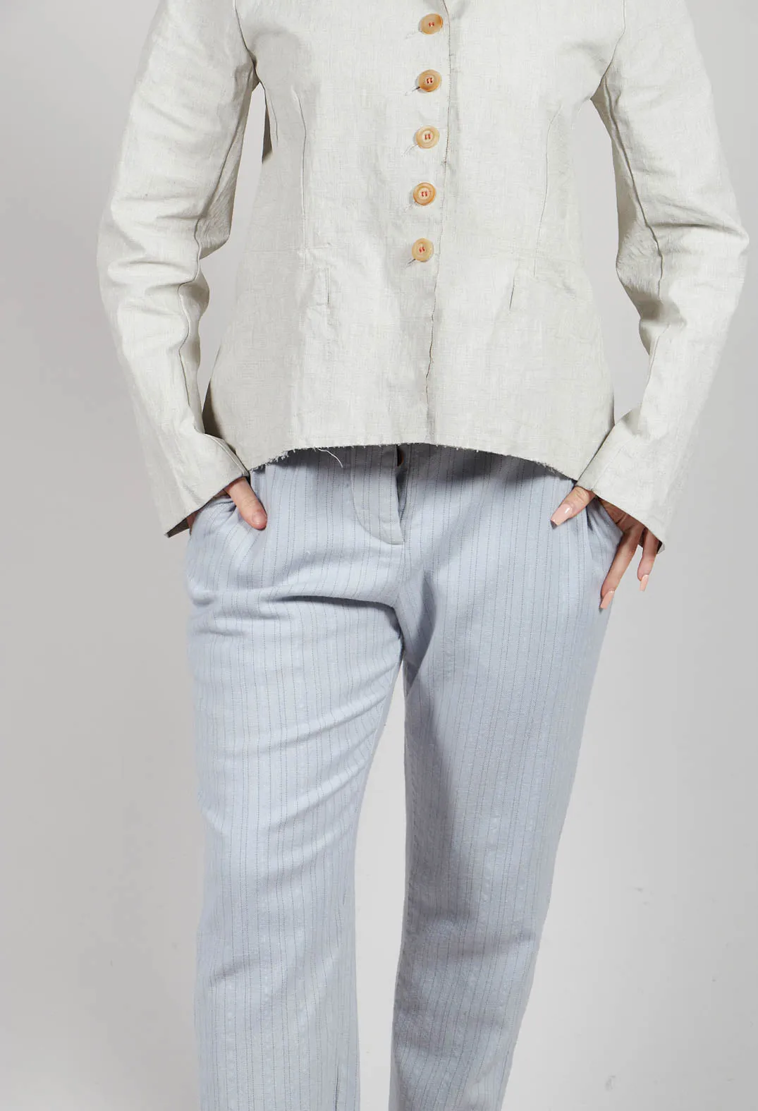 Pilade Trousers in Pearl Stripes