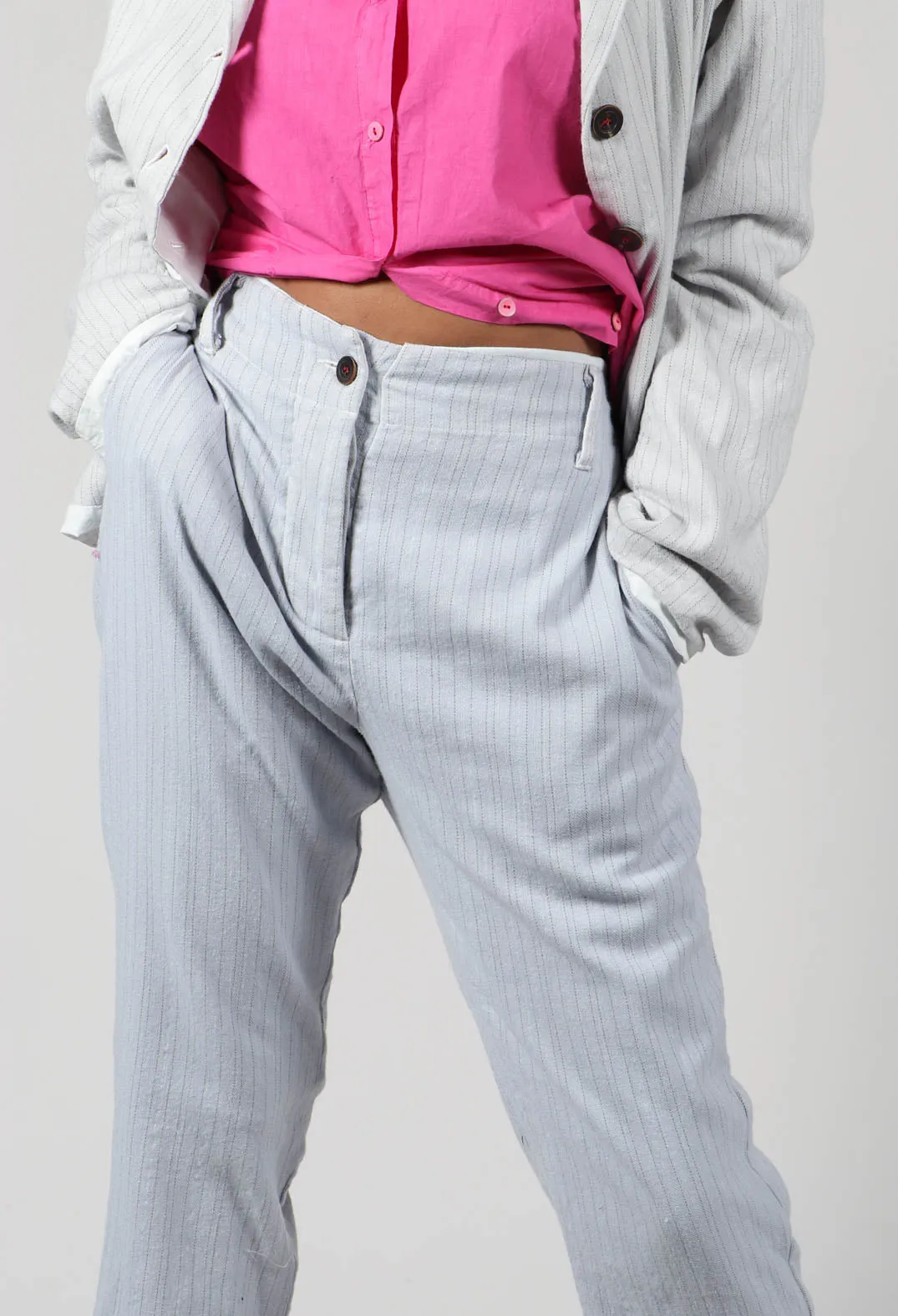 Pilade Trousers in Pearl Stripes