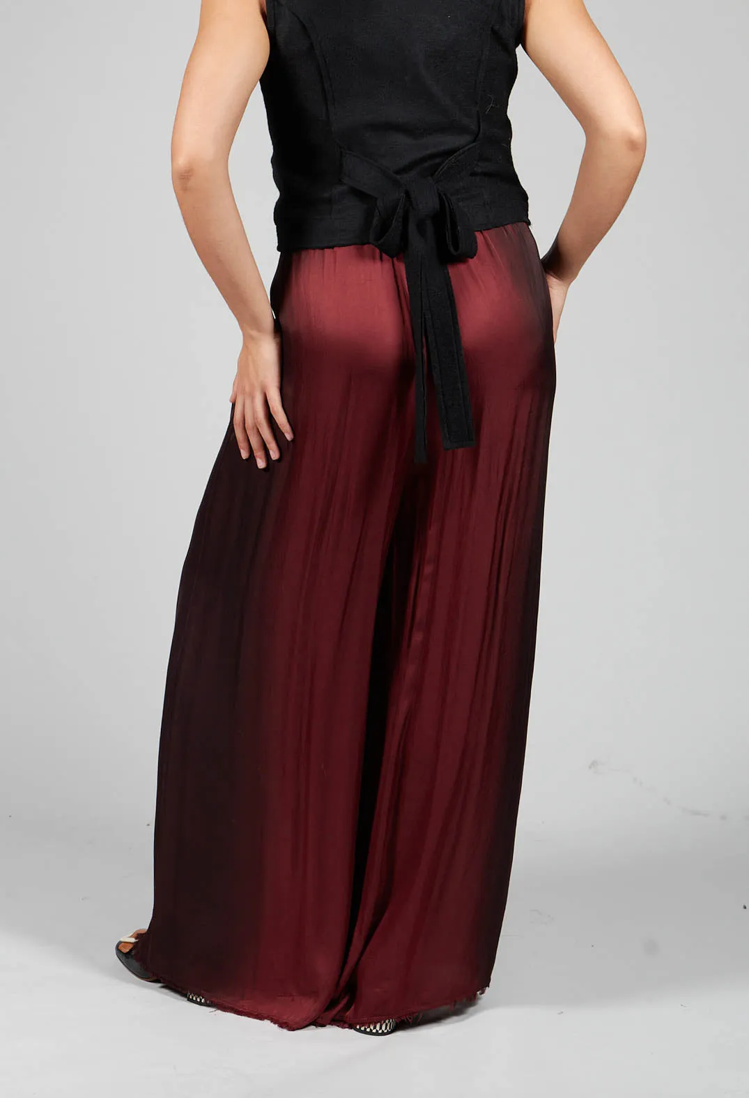 Pleat Trousers in Degrade Sangue