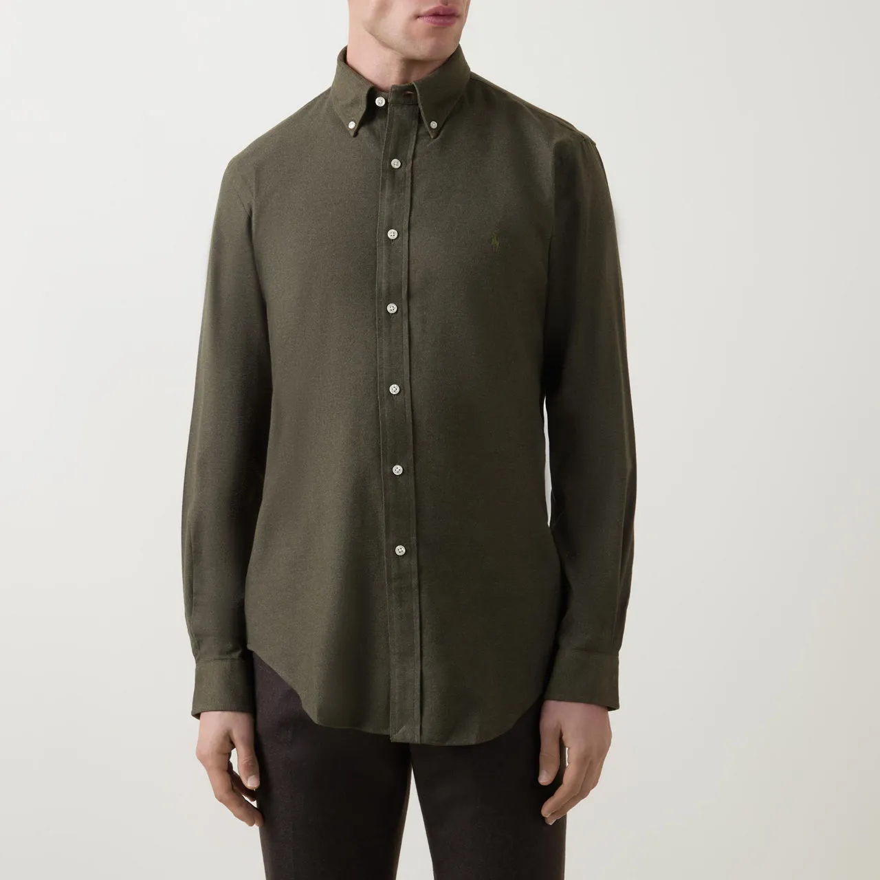 POLO RALPH LAUREN Soroan Brushed Button-Down Shirt - Dark Green