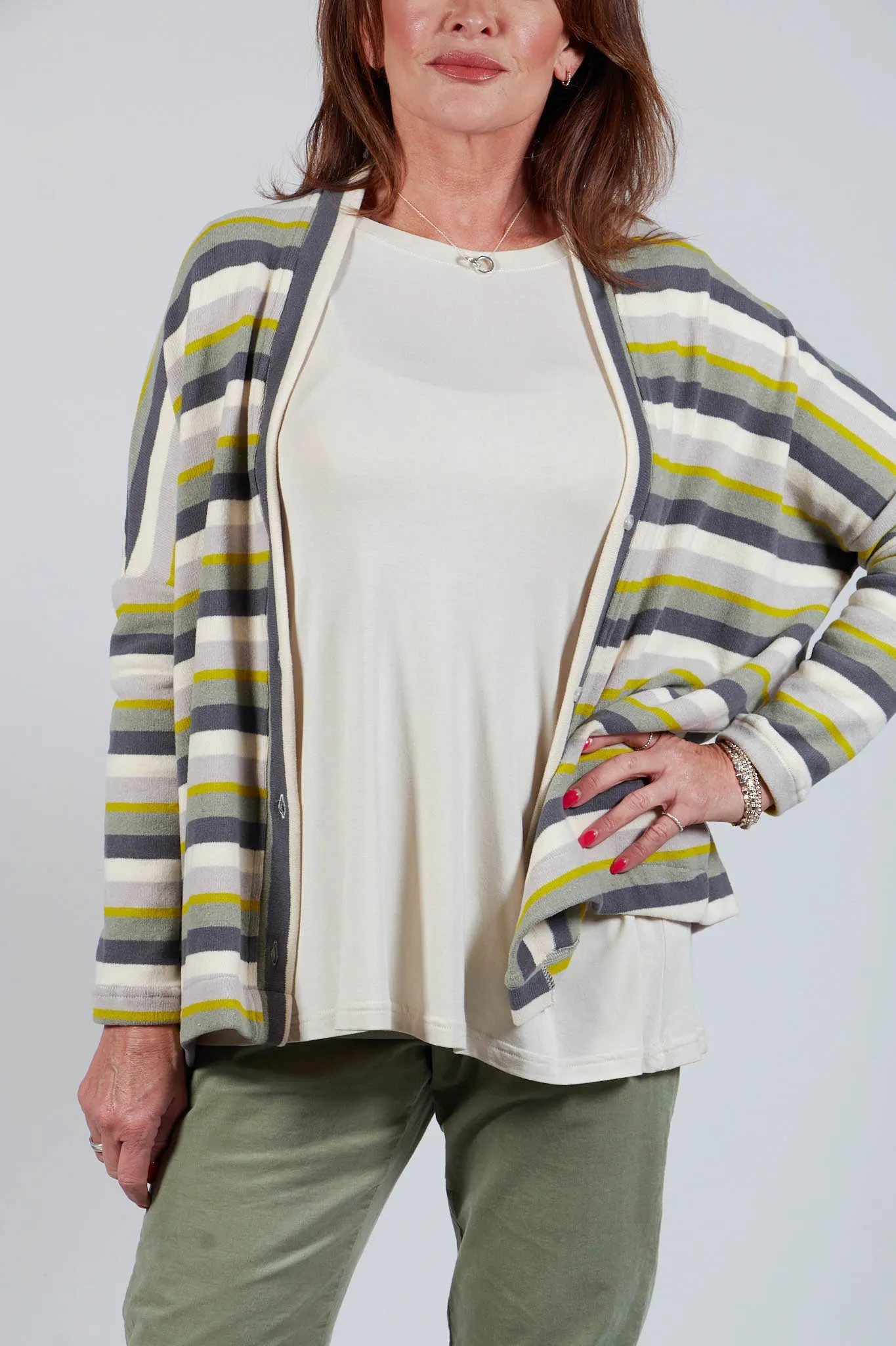 Pula Cardigan in Lime