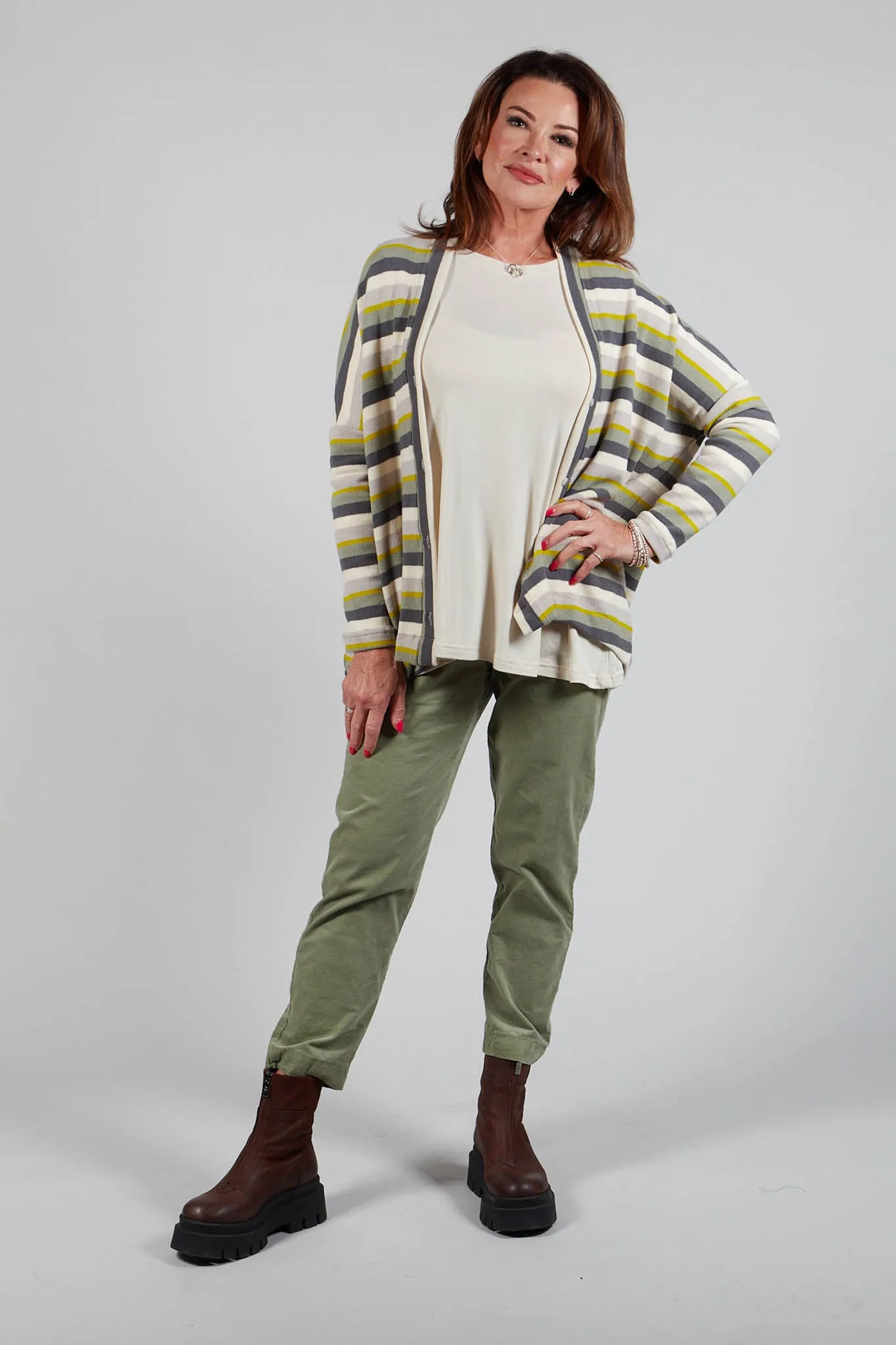 Pula Cardigan in Lime