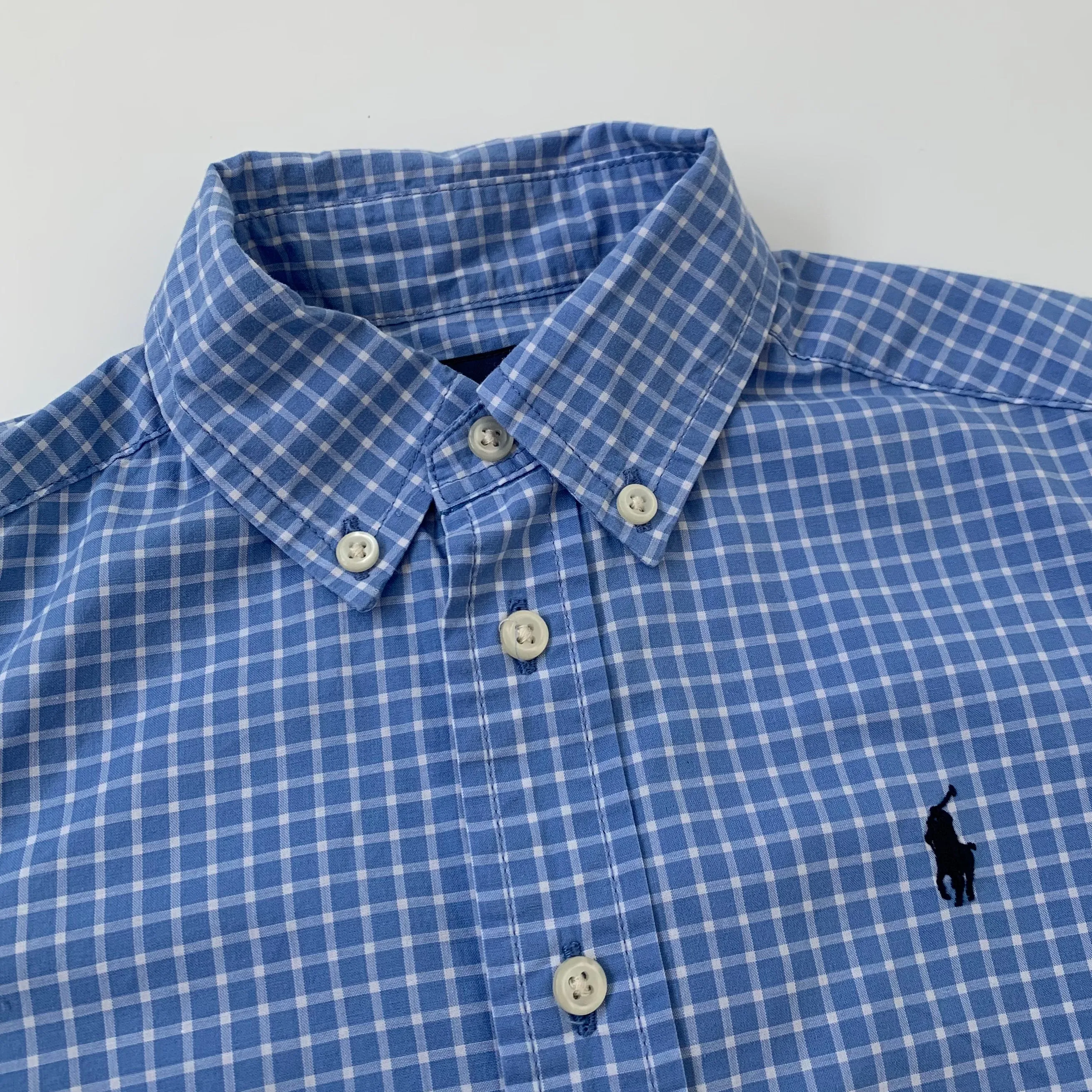 Ralph Lauren Blue And White Check Shirt: 4 Years