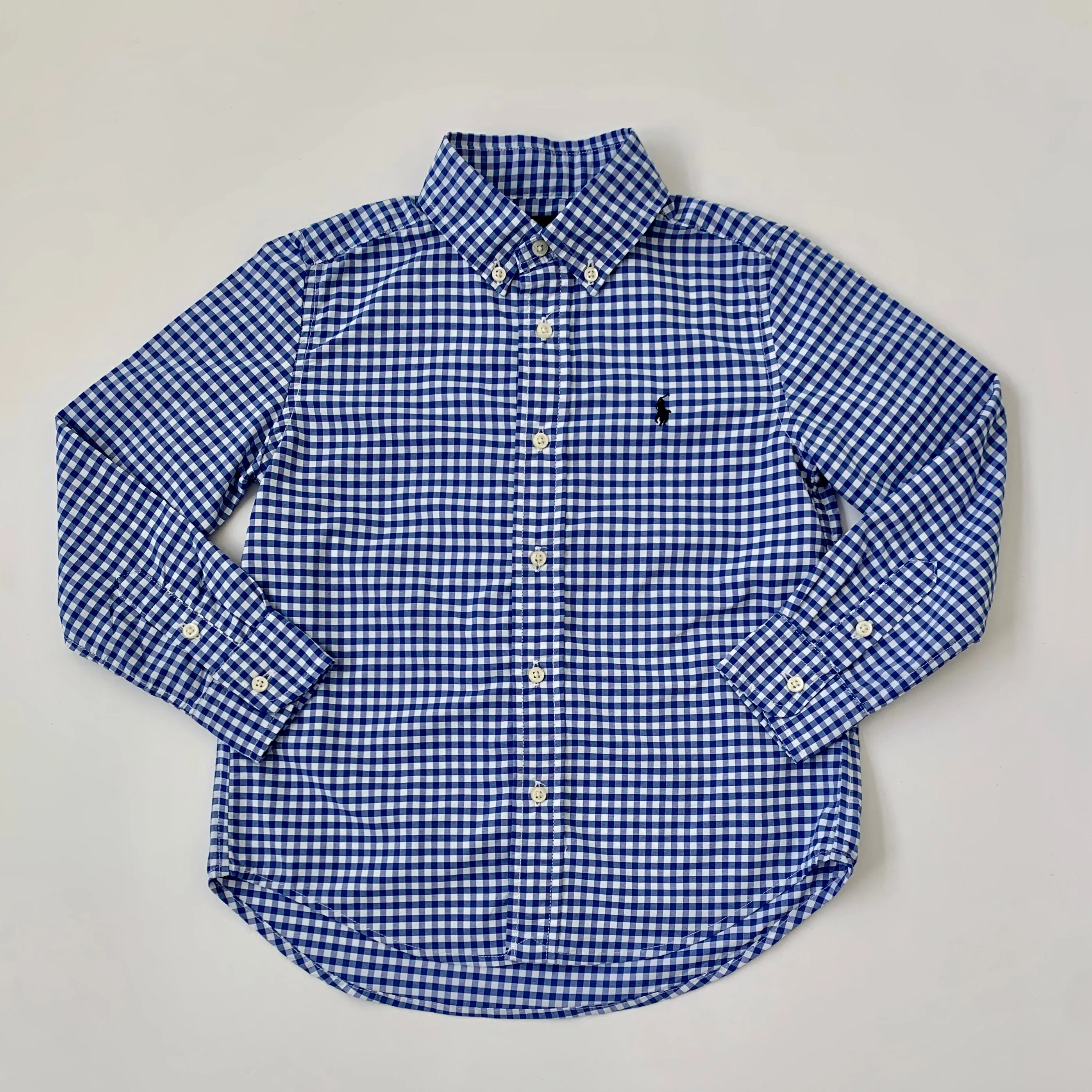 Ralph Lauren Blue And White Check Shirt: 5 Years