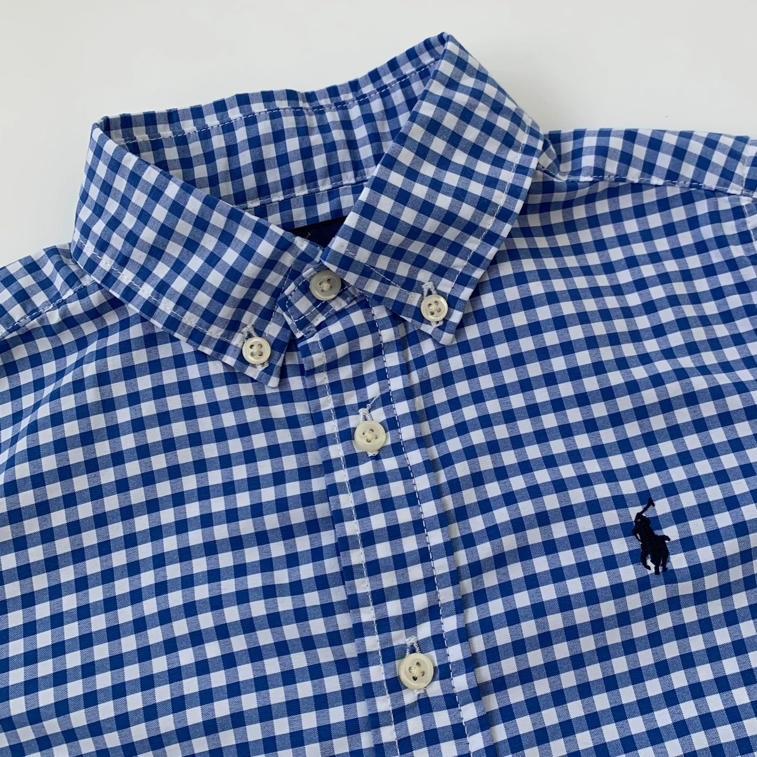 Ralph Lauren Blue And White Check Shirt: 5 Years