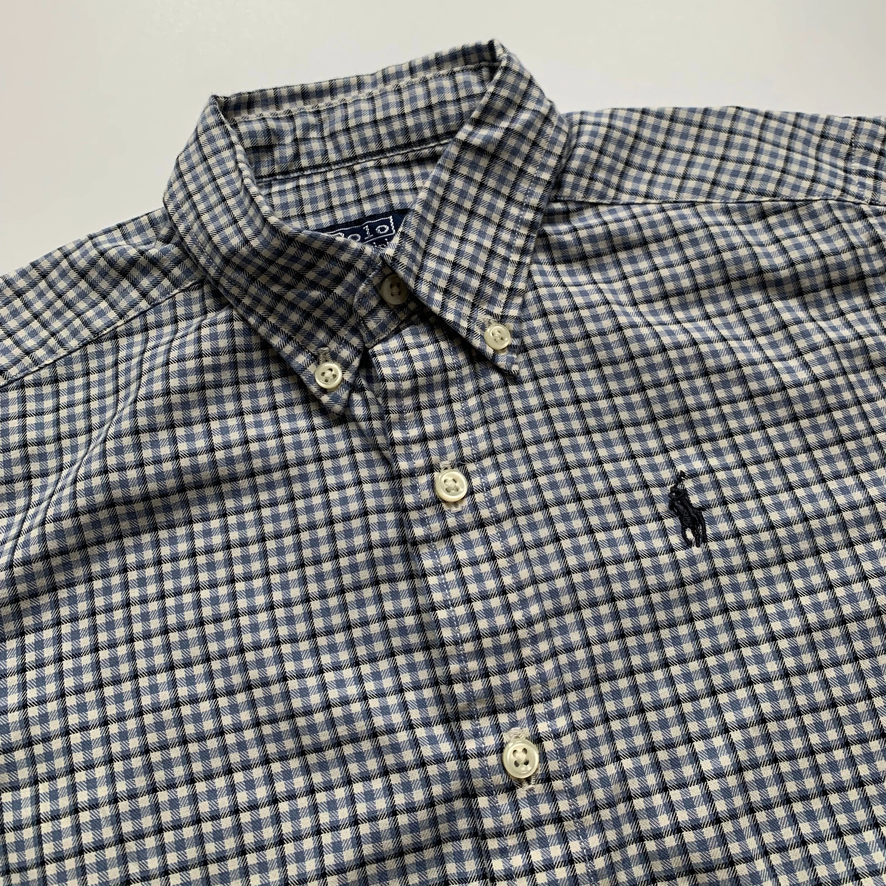 Ralph Lauren Blue Check Brushed Cotton Shirt: 5 Years