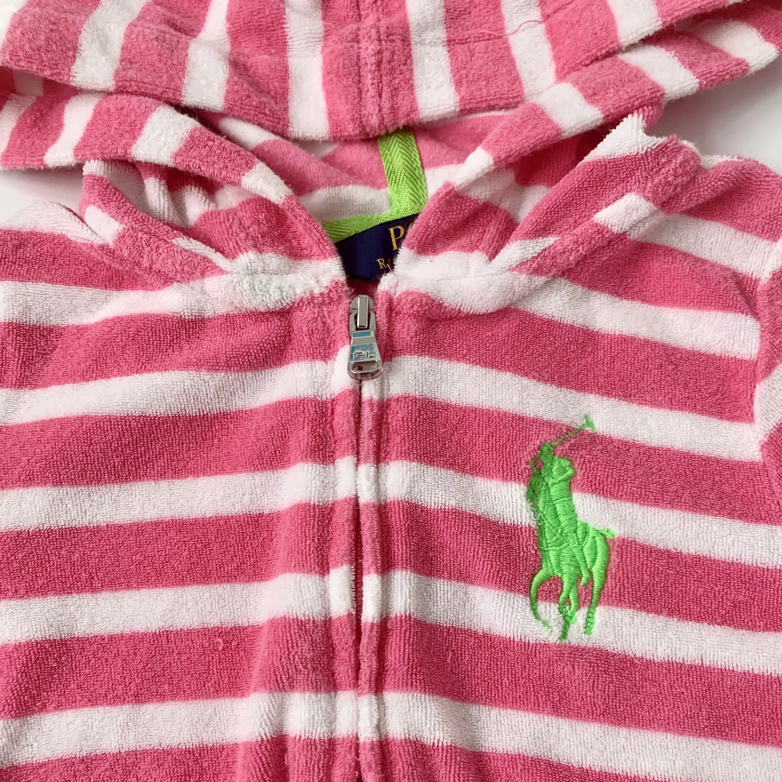 Ralph Lauren Pink And White Stripe Towelling Beach Dress: 3 Years