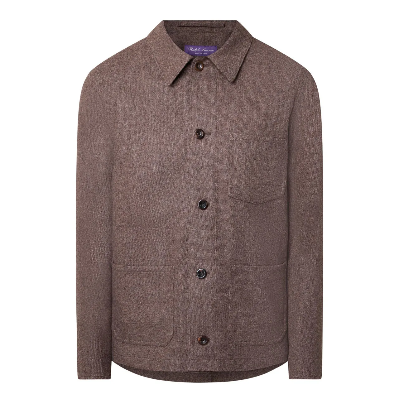 RALPH LAUREN PURPLE LABEL Burnham Overshirt - Brown