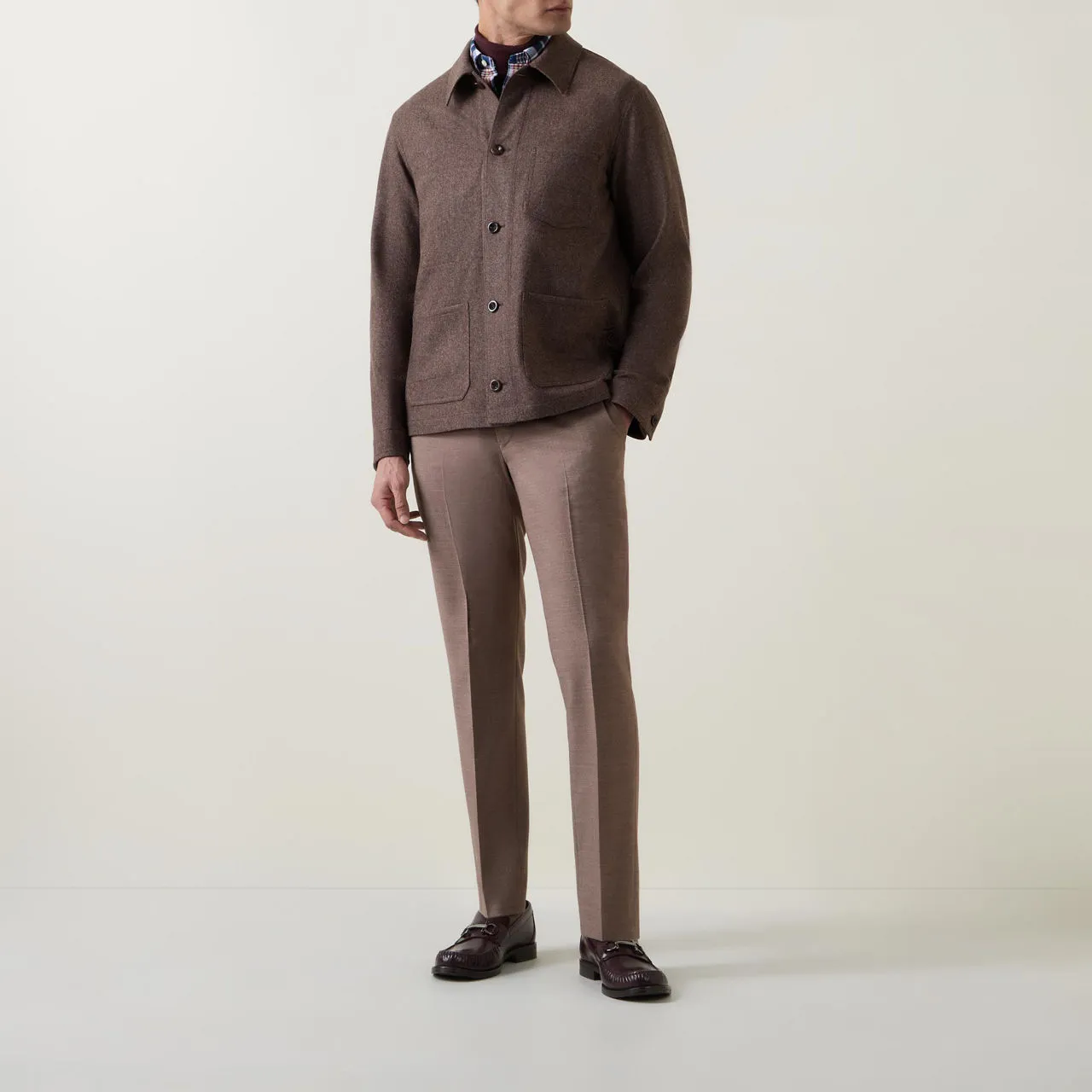 RALPH LAUREN PURPLE LABEL Burnham Overshirt - Brown