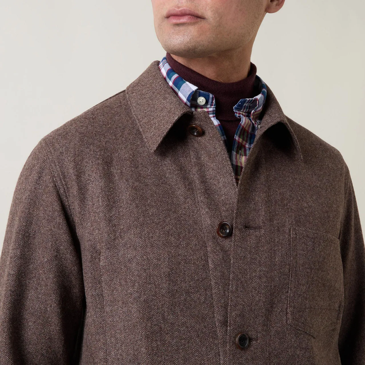 RALPH LAUREN PURPLE LABEL Burnham Overshirt - Brown