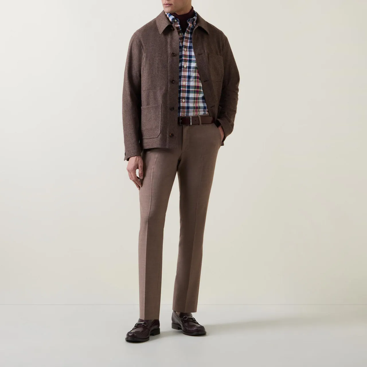 RALPH LAUREN PURPLE LABEL Burnham Overshirt - Brown