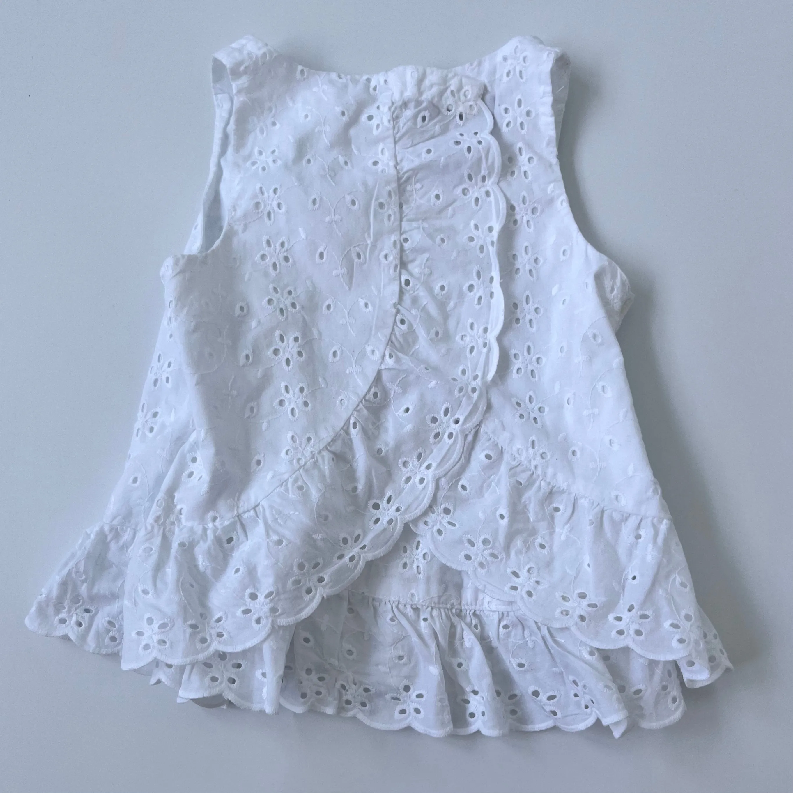 Ralph Lauren White Broderie Anglaise Top: 4 Years