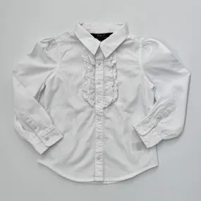 Ralph Lauren White Cotton Blouse With Frill: 4 Years & 5 Years