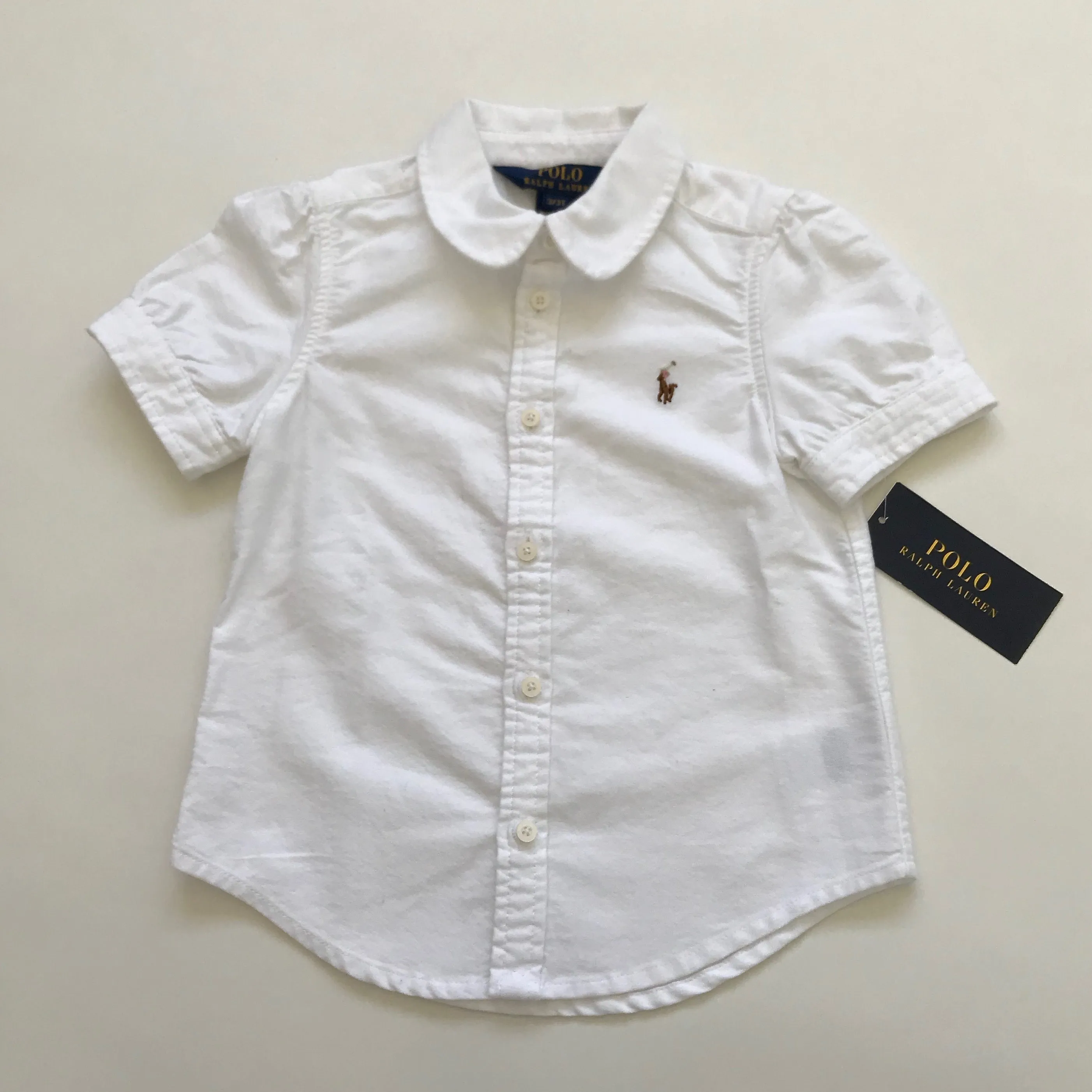 Ralph Lauren White Shirt With Puff Sleeves