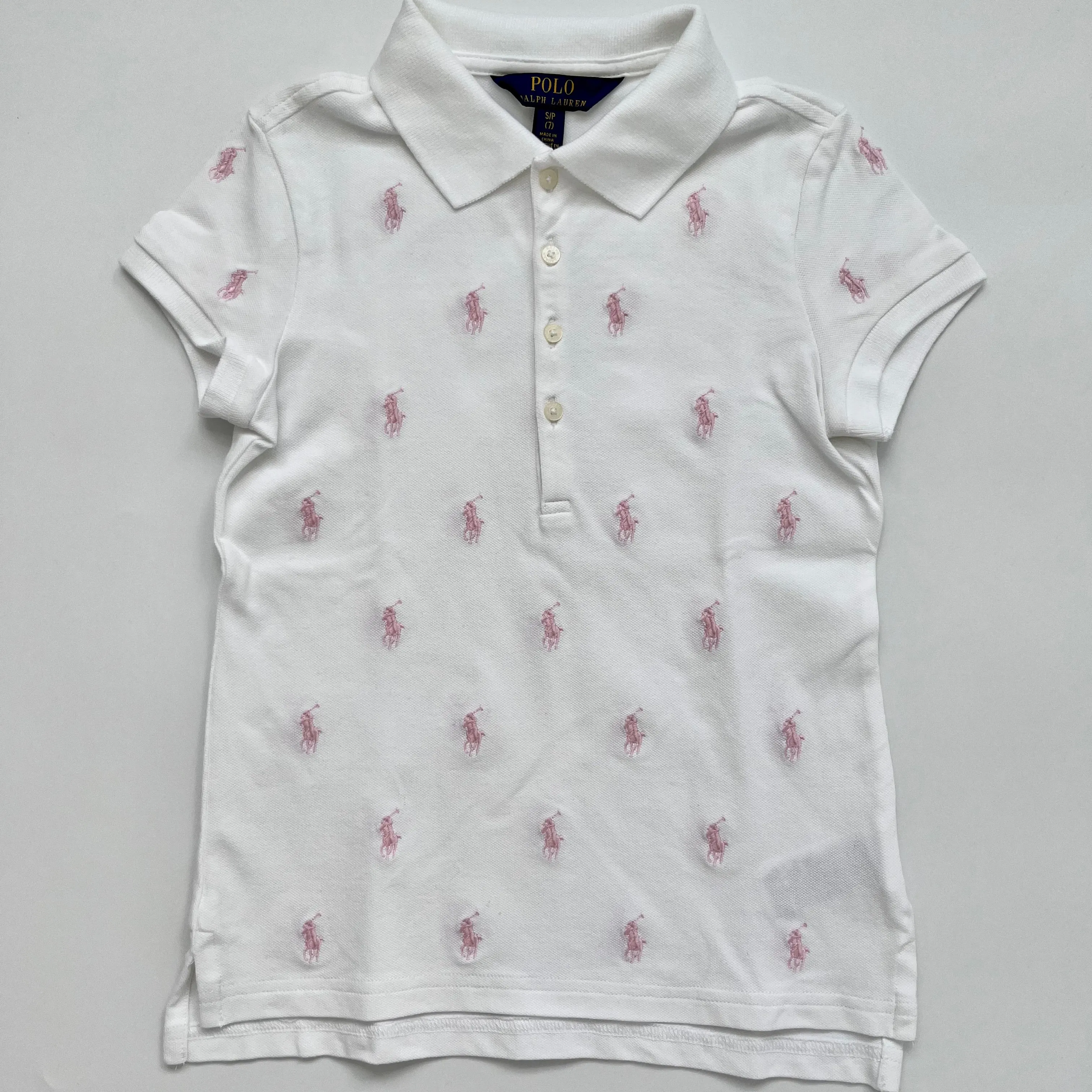 Ralph Lauren White Short Sleeve Polo Shirt: 7 Years & 8-10 Years