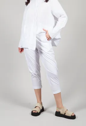 Relaxed Geisha Trousers in White