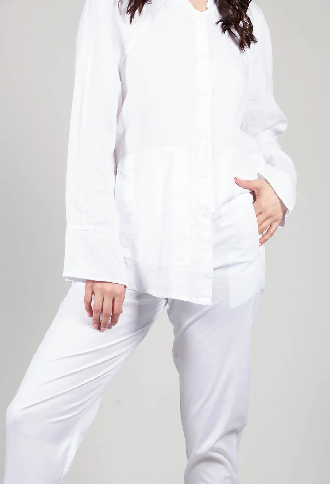 Relaxed Geisha Trousers in White