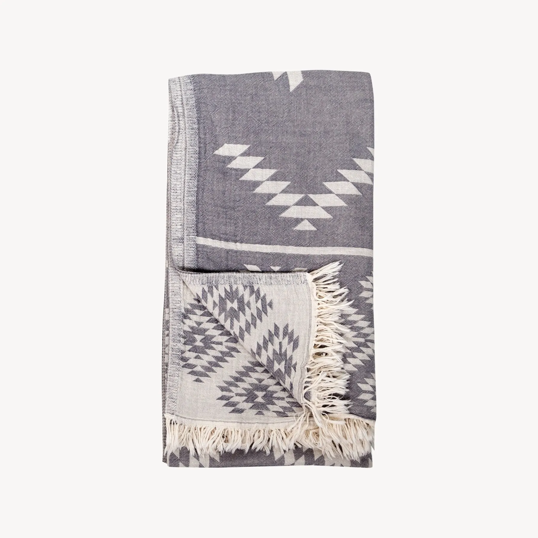 Reversible Geometric Turkish Cotton Towel/Scarf