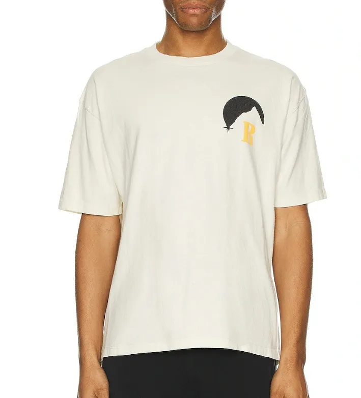 RHUDE  |Crew Neck Pullovers Street Style Cotton Short Sleeves Logo