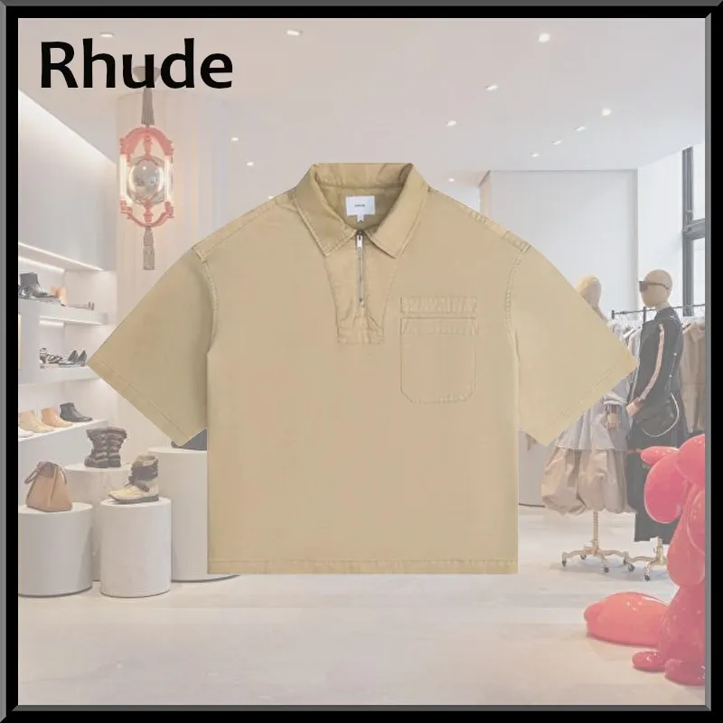 RHUDE  |Pullovers Street Style Cotton Short Sleeves Logo Shirts