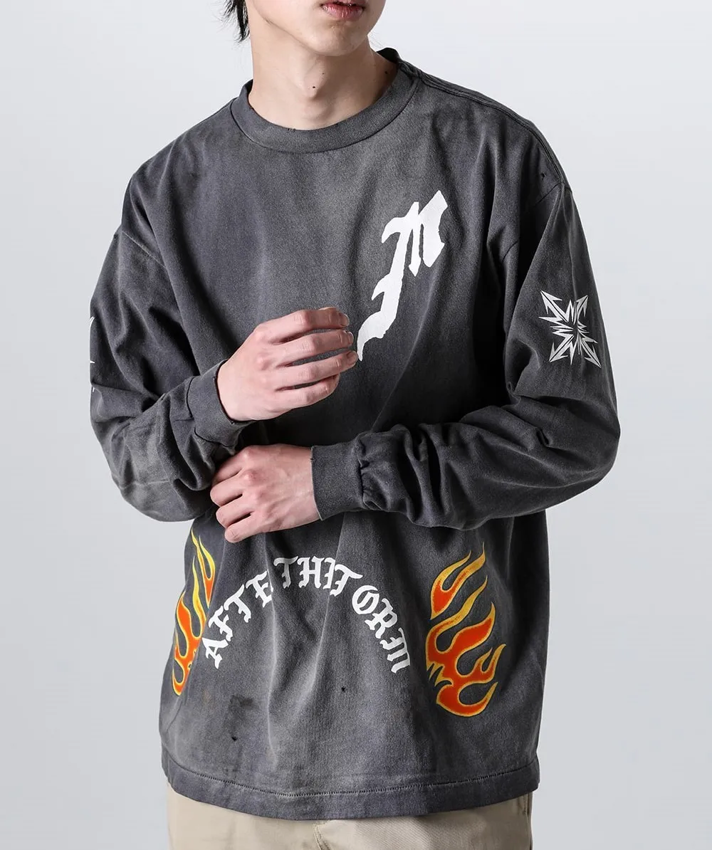 Saint Mxxxxxx  |Crew Neck Long Sleeves Cotton Long Sleeve T-shirt Logo