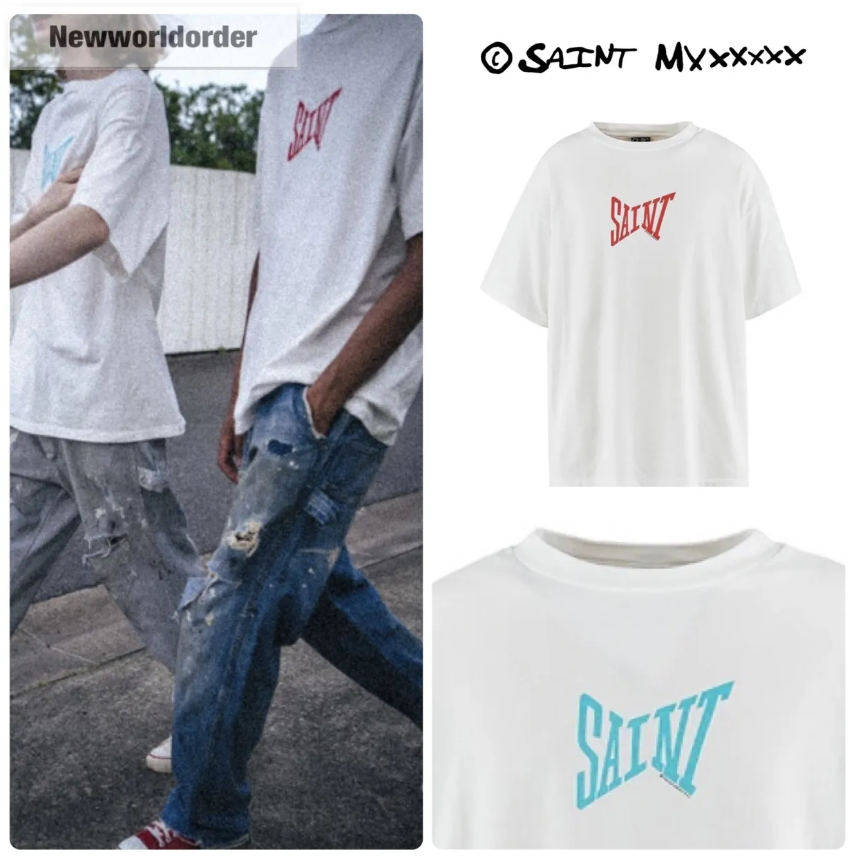 Saint Mxxxxxx  |Pullovers Unisex Street Style Cotton Logo T-Shirts