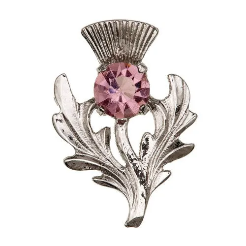 Scottish Thistle Brooch with Stone